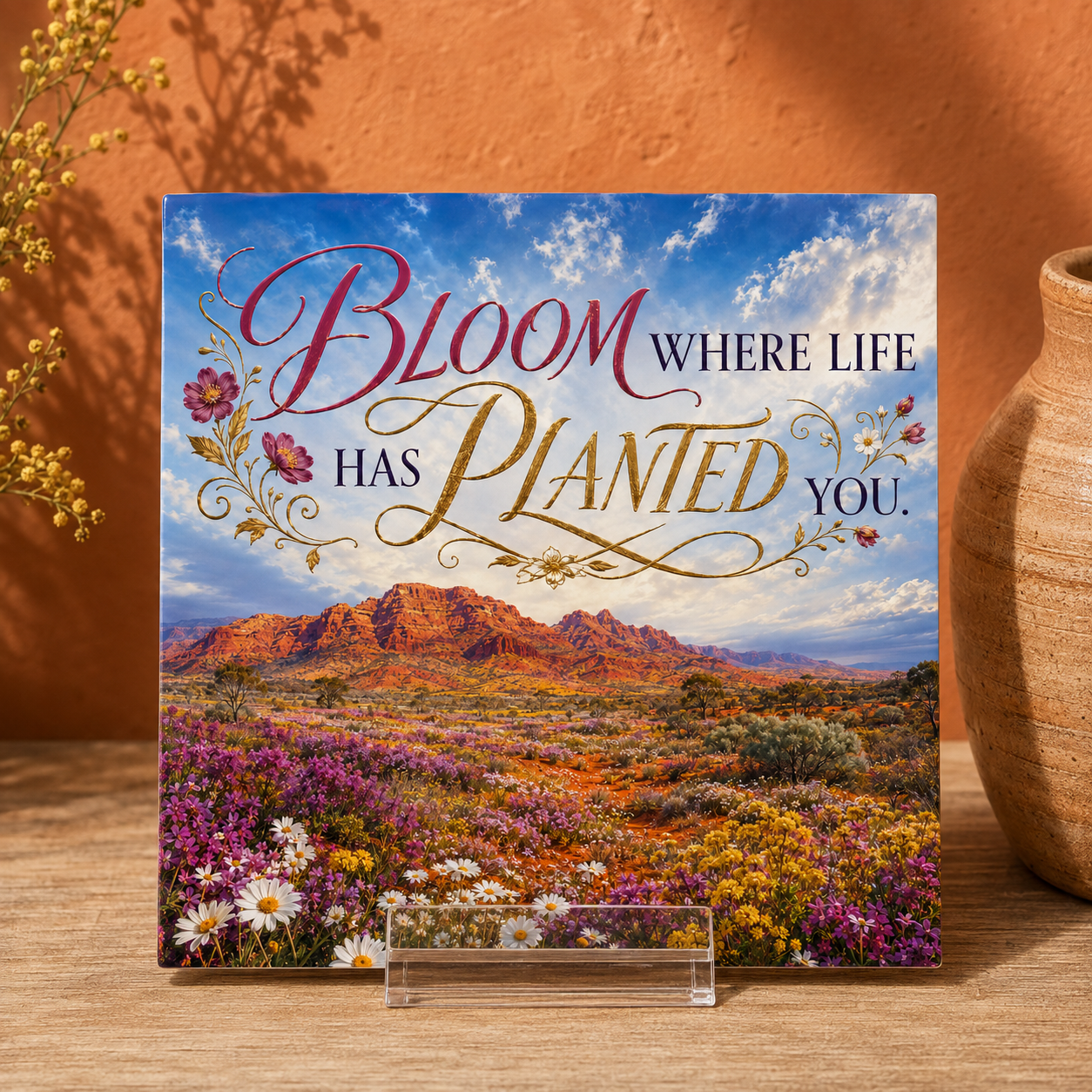 Bloom Where Life Has Planted You Tile