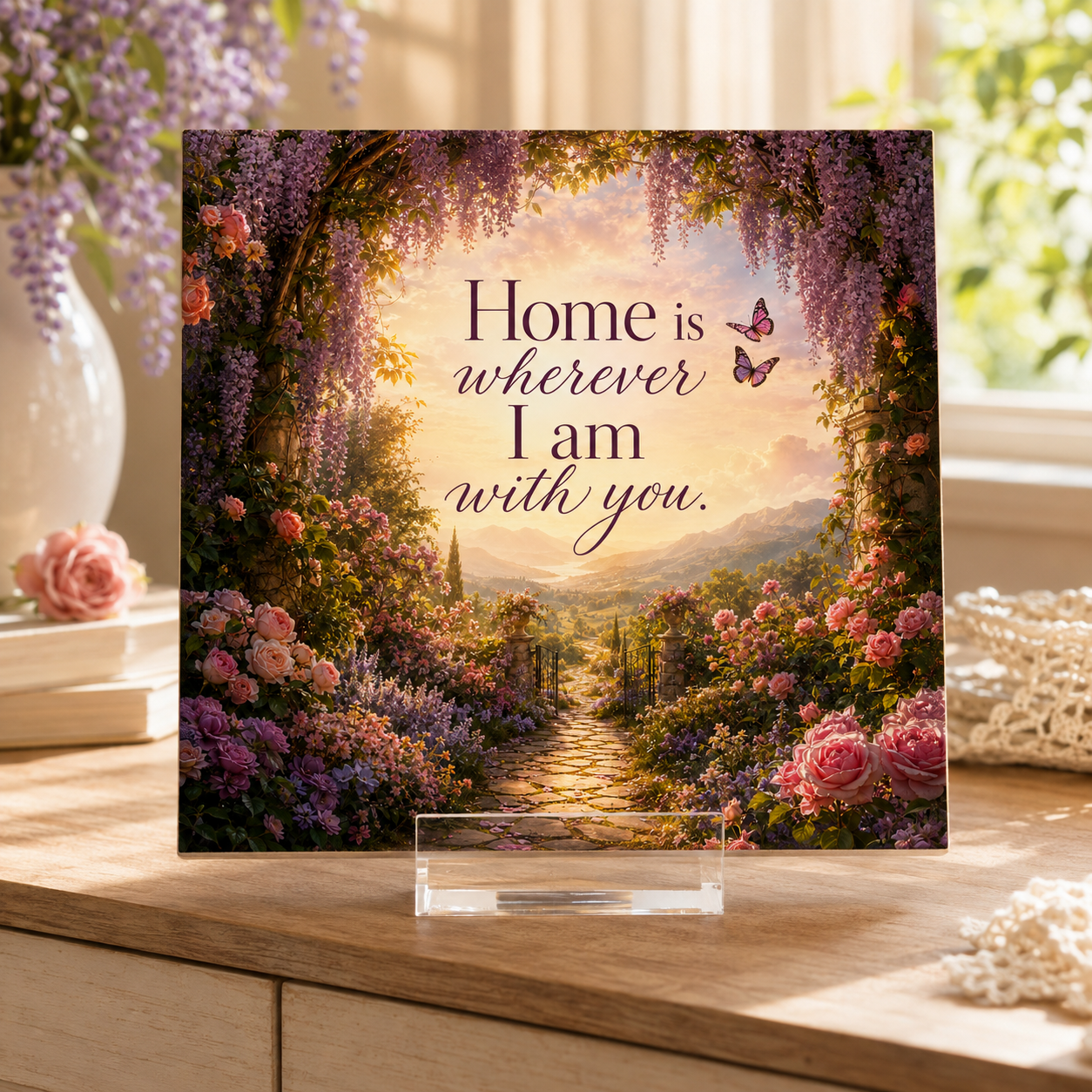 Home Is Wherever I Am With You Love Tile