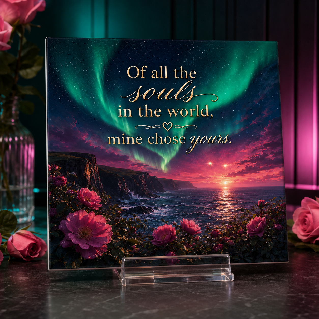 Of All the Souls Mine Chose Yours Love Tile