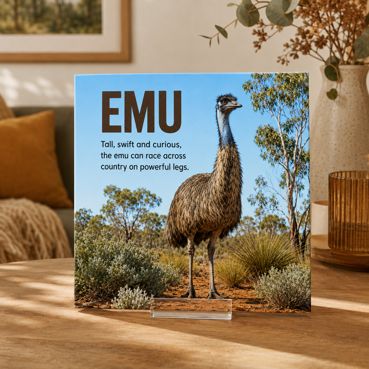 Emu Australian Native Animal Tile