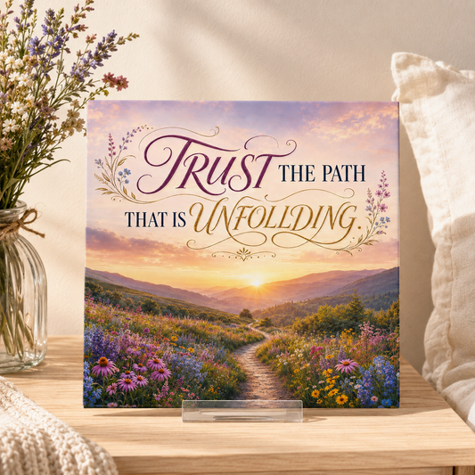 Trust the Path Inspirational Tile
