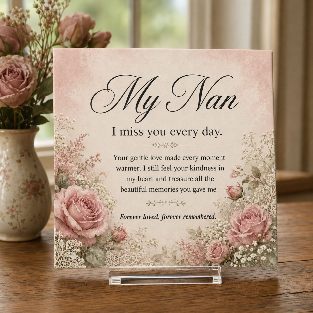 My Nan I Miss You Every Day Tile