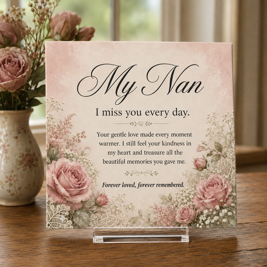 My Nan I Miss You Every Day Tile