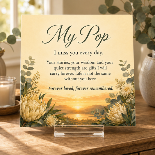 My Pop I Miss You Every Day Tile