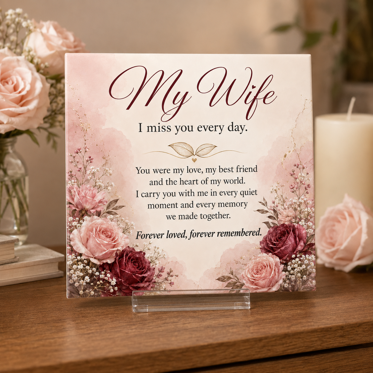 My Wife I Miss You Every Day Tile