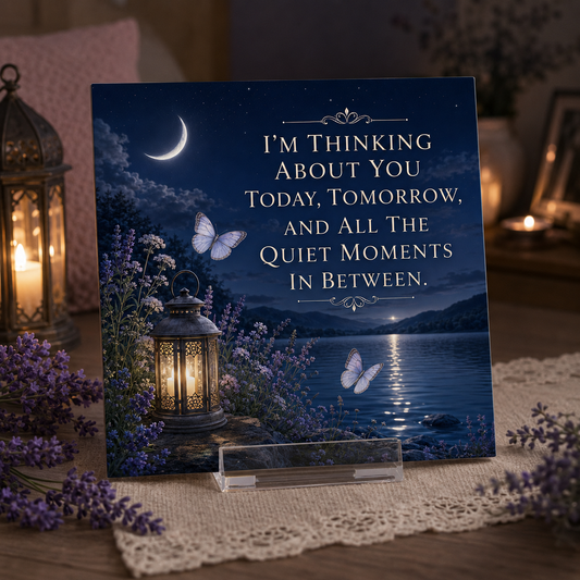 Thinking About You Today Tomorrow Tile