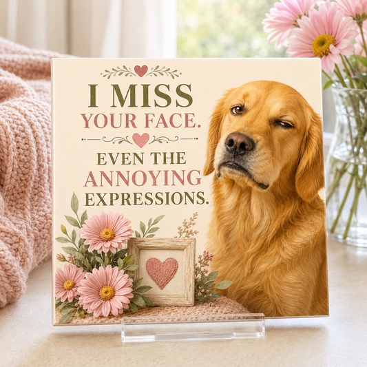 I Miss Your Face Tile